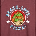 thumbnail image 3 of Teenage Mutant Ninja Turtles - Peace Love Pizza - Women's Lightweight French Terry Long Sleeve Shirt, 3 of 5