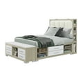 thumbnail image 3 of Madison Natural-White Wood Full Bed with all around Storage, 3 of 8