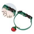 thumbnail image 3 of Collar con cascabel para mascotas, collar de fresa, suministros creativos para mascotas, para gatos y perros (verde, talla XS), 3 of 8