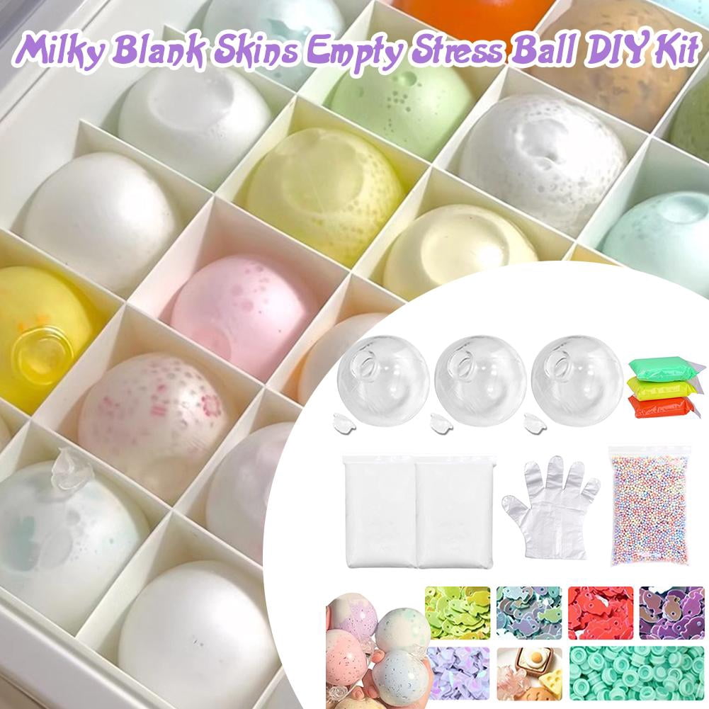 QHUDLV Blank Stress Ball Skins Kit,DIY Pressure Balls,Craft Refill Accessories