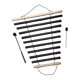 thumbnail image 1 of Campana de meditación 9 notas, instrumento de percusión ornamental, de viento para gestión del aula, herramienta de relajación Negro, 1 of 8
