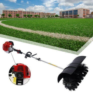 Heavy Duty 2.3HP Power Sweeper 52cc Handheld Gas Powered Broom Snow Dirt Walkway