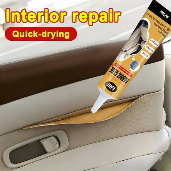 KJM Automotive Sealant Adhesive: Fixes Interior Plastic/Leather Seats & Bonds Windproof Sealing Strips