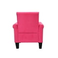 thumbnail image 4 of Upholstered Accent Chairs, Comfy Sofa Chair with Armrests and High Backrest, Linen fabric Armchair for Reading Living Room Bedroom Office Waiting Room, Easy Assemble, Pink, 4 of 7