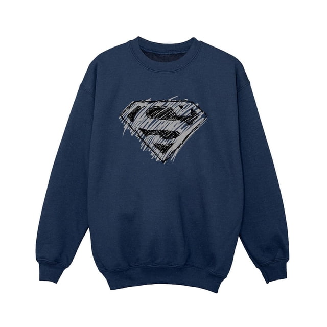 DC Comics Garçon Chandail à Logo Croquis Superman