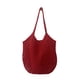 thumbnail image 2 of Bolso de hombro tejido, bolsa vacacional de gran capacidad - diseño hueco estilo césped, bolso casual ligero de playa, bolso de viaje versátil de color liso, 2 of 6