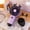 Purple, variant on Cute Cartoon Handheld Fan with Base, USB Rechargeable Mini Portable Fan, Foldable Cooling Desk Fan for Kids Student Outdoor Travel Camping