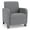 Adler Graphite Gray, variant on Siena 17.5" Reception Guest Chair and / Casters / Black Wood Legs / Navy Blue