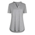 thumbnail image 3 of Women's Maternity Shirts Short Sleeves Nursing Tops Double Laye Breastfeeding Tees Pregnancy Clothes, Size M, 3 of 5