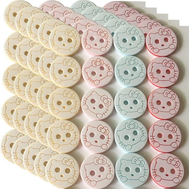 (Paquete de 100) Botones para cárdigans de bebé Decoraciones de amapolas Botones para cárdigans de bebé Botones de tejido para cárdigans de bebé Botones de bebé para cárdigans Botones de plástico Bot