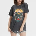thumbnail image 5 of Vintage Boho Shirt Women Moon Moth Flower Graphic Tee Butterfly Floral Short Sleeve Casual Tee Tops, 5 of 7