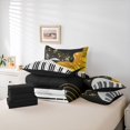 thumbnail image 6 of Manfei Music Instrument Piano 7 Pieces Bedding Comforter Set,Musical Notes Full Bedding Set,Gold White Black Fitted Sheet Flat Sheet For Kids,Luxury Bedroom Decor Reversible, 6 of 8