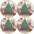 thumbnail image 2 of GZHJMY Merry Christmas Placemats 1Pcs,Holidays PVC Weave Place Mats Table Mats Non-Slip Easy to Clean for Home Kitchen BBQ Party Table Decor,15.4", 2 of 7