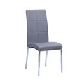 thumbnail image 1 of Topline Home Furnishings Grey Leatherette Dining Chair, 1 of 4