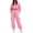 Pink, variant on Women's 2 Piece Tracksuit Set Crewneck Cropped Long Sleeve Top High Waist Cargo Jogger Pants Elastic Waist Side Pockets Relaxed Comfortable Outfit for Workout Casual Daily Wear Pink_#47 M