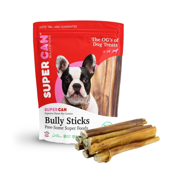 Long Lasting Bully Sticks for Dogs 6" Standard 10 pcs Bag