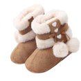 thumbnail image 2 of BRIGHTFUFU 1 par de botas navideñas para bebés con lazo de invierno, prewalker de algodón cálido para niños pequeños, 2 of 7