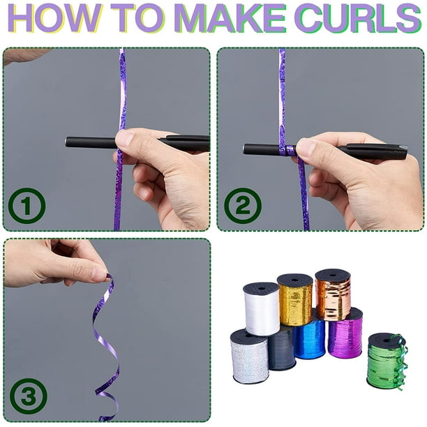 Purple Ribbon, 1/5'' X 500 Yard Curling Ribbon For Crafts