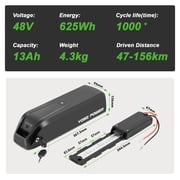 Yose Power Ebike Battery 48V 13Ah Electric Bicycle Battery Compatible with Heybike for Race max/Mars 2.0 with USB Port and Keys