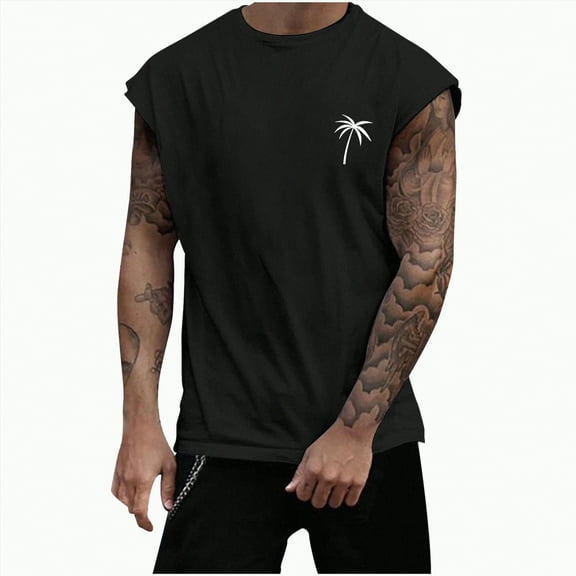 TOWED22 Men's Tank Tops Quick Dry Sleeveless Workout Muscle Shirt Athletic Bodybuilding Gym Performance Tee Shirts(Black,S)