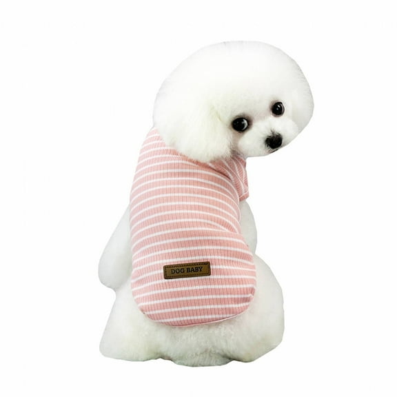 BESTSKY Dog Clothes for Small Dogs,Multiple Colors Puppy Clothes,Easy to Clean Dog Shirt,Pink,S