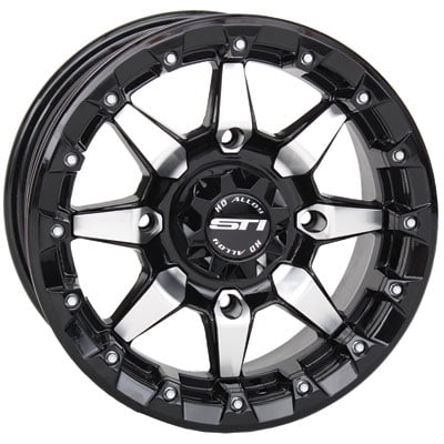 4/156 STI HD5 Beadlock Wheel 15x7 5.0 + 2.0 Machined/Black for Polaris RANGER RZR XP 1000 DESERT Edit. 2015