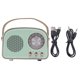 thumbnail image 2 of Altavoz Retro Vintage, Mini Altavoz Inalámbrico Portátil Con Sonido Cristalino, 5.0, Control De Perilla, De Cuero, Auxiliar, Emparejamiento TWS, Tarjeta U-Disk/TF, Soporte, 2 of 7