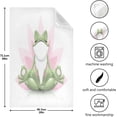thumbnail image 2 of GZHJMY Funny Frog Doing Yoga 1PCS Kitchen Towels Dish Clothes Absorbent Dishcloths Reusable Rapid Drying for Kitchen Bathroom Hotel Household Hand Towels 29"X18" inch, 2 of 7