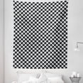 thumbnail image 1 of Black and Grey Tapestry, Arrangement of Intertwined Circles Geometric Design Abstract Mosaic, Fabric Wall Hanging Decor for Bedroom Living Room Dorm, 5 Sizes, Black Grey White, by Ambesonne, 1 of 1