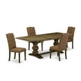 thumbnail image 2 of East West Furniture Table Top- Table Pedestal Parson Chairs, LAEL5-77-18, 2 of 6