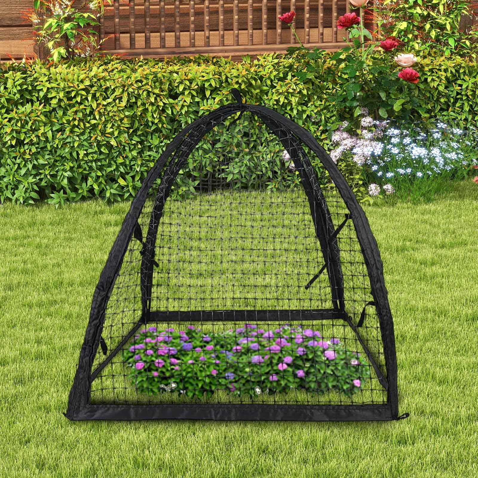 22x22 Inch Mesh Plant Cloche Protector - Chicken Wire Garden Cage to Deter Animals, Plant Cover for Vegetables, Fruits & Flower Beds