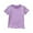 Purple, variant on LNMQLPDBS Girl's Knit Solid Color Ruffle Edge Basic Layering Shirts Vertical Stripes Short Sleeved Crewneck Fitted Tops Toddler Clothes for Girls Summer Blouse for Kids Pink 18-24 Months
