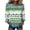 Tops-A556Green, variant on St Patricks Day Shirt Women Horizontal Striped Clover Novelty Tops Raglan Sleeve Graphic Tees Waffle-Knit Holiday Clothing