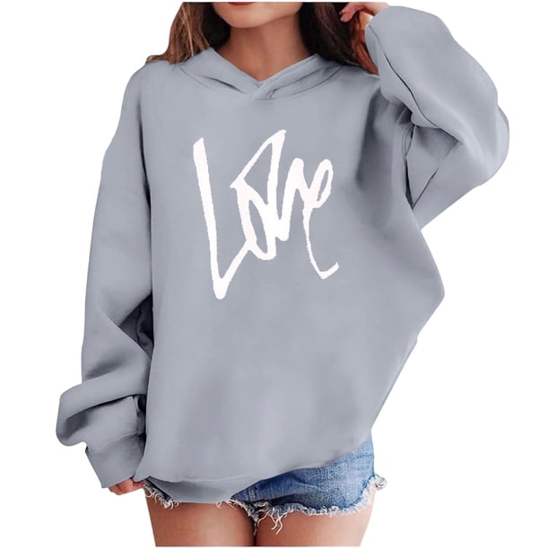 Sudadera con capucha y estampado de corazón de San Valentín, sudadera de manga larga para niños y niñas, chaqueta para niñas de talla mediana y grande.