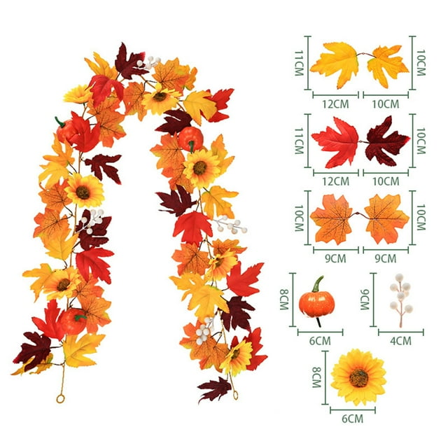 ZZwxWA Holiday Gift Finder Simulated Pumpkin Maple Leaf Rattan Sunflower Showcase Fake Tree Leaves Artificial Maple Leaves