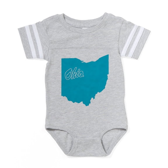 CafePress - 4 3 Ohio - Cute Infant Baby Football Bodysuit