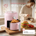 thumbnail image 3 of MIRASTON 2.8 Quart Mini Air Fryer, Compact Nonstick Personal Air Fryer with Dishwasher Safe Basket, Pink, 3 of 8