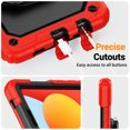 thumbnail image 7 of Case for Xiaomi Redmi Pad SE 8.7 inch 2024, 360 Rotating Stand Handle Shoulder Strap Heavy Duty Shockproof Cover, Red, 7 of 7