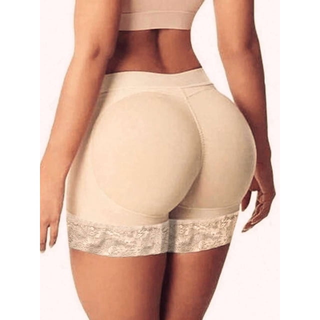 Faja de Glúteos Alto Talle Mujer Acolchonada con Encaje Control de Abdomen