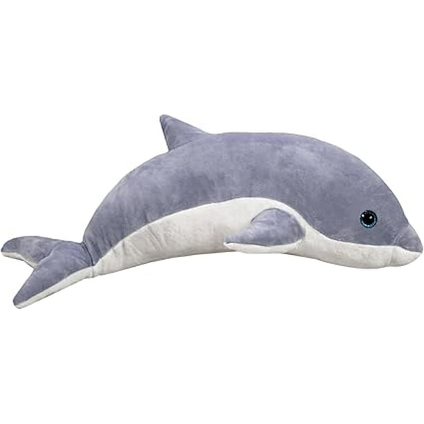 Peluche Delfín Suave Juguete 35 Cm Calidad Premium Color Gris