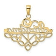 thumbnail image 3 of 14K Yellow Gold Charm Pendant 30 mm 33 Grandma Birthstone Holder, 3 of 5