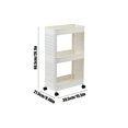 thumbnail image 3 of Naittoop Mobile Trolley Rack Under The Desk Floor Standing Desk A4 File Book Snack Storage Rack, 3 of 6
