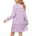 thumbnail image 6 of Auroural Girl'S Round Neck Long Sleeves Dress Homewear Sleeping Dress Kids, 6 of 9