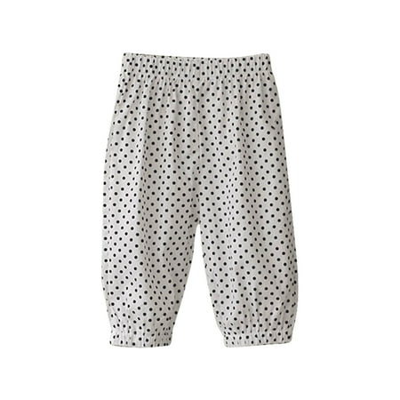 

Generic Girls Pants Baby Pants Children Stretch Comfort Loose Leg Pants Toddler Boys and Girls Polka Dots and Pineapple Print Tracksuit Pants for Kids Home Pants for 0 to 4 Years
