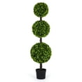 thumbnail image 2 of Bornbridge Artificial Jasper Topiary Ball Tree - 4' - Lifelike Indoor/Outdoor Boxwood Plant (1 Pack), 2 of 3