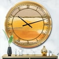 thumbnail image 2 of Designart 'Gilded Amber II' Glam wall clock, 2 of 3