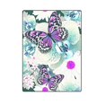 thumbnail image 1 of RYLABLUE Fleurs Orchidée avec Papillon Couverture de Lit Canapé 58x80 Pouces, 1 of 3