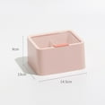 thumbnail image 2 of Caja de almacenamiento de lápiz labial de gran capacidad, diseño de rejilla de doble capa, transparente, con tapa, para el hogar y la oficina, color rosa, 2 of 5