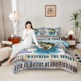 thumbnail image 4 of Manfei Big Bass Fish Bedding Comforter Set 2pcs for Female Men,Rustic Cabin Twin Comforter Sets Microfiber,Fishing Hunting Breathable Bedding Set,Microfiber Bedroom Decor, 4 of 8