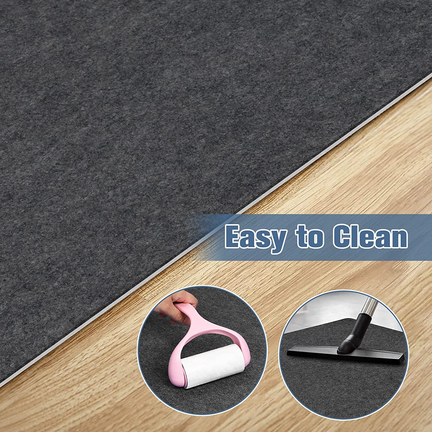 Chair Mat for Hardwood Floor,55" x 35"Office Chair Mats,Floor Protector For Desk Chair,Dark Grey